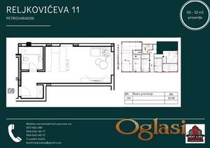 G6 - 32 m2 - GARSONJERA U IZGRADNJI! RELJKOVIĆEVA 11 - PETROVARADIN, NOVI SAD!